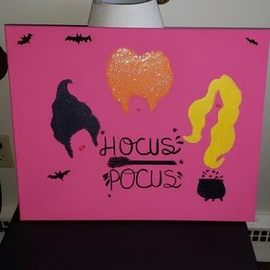 Hand painted(by me) Hocus Pocus canvas, size 16×20